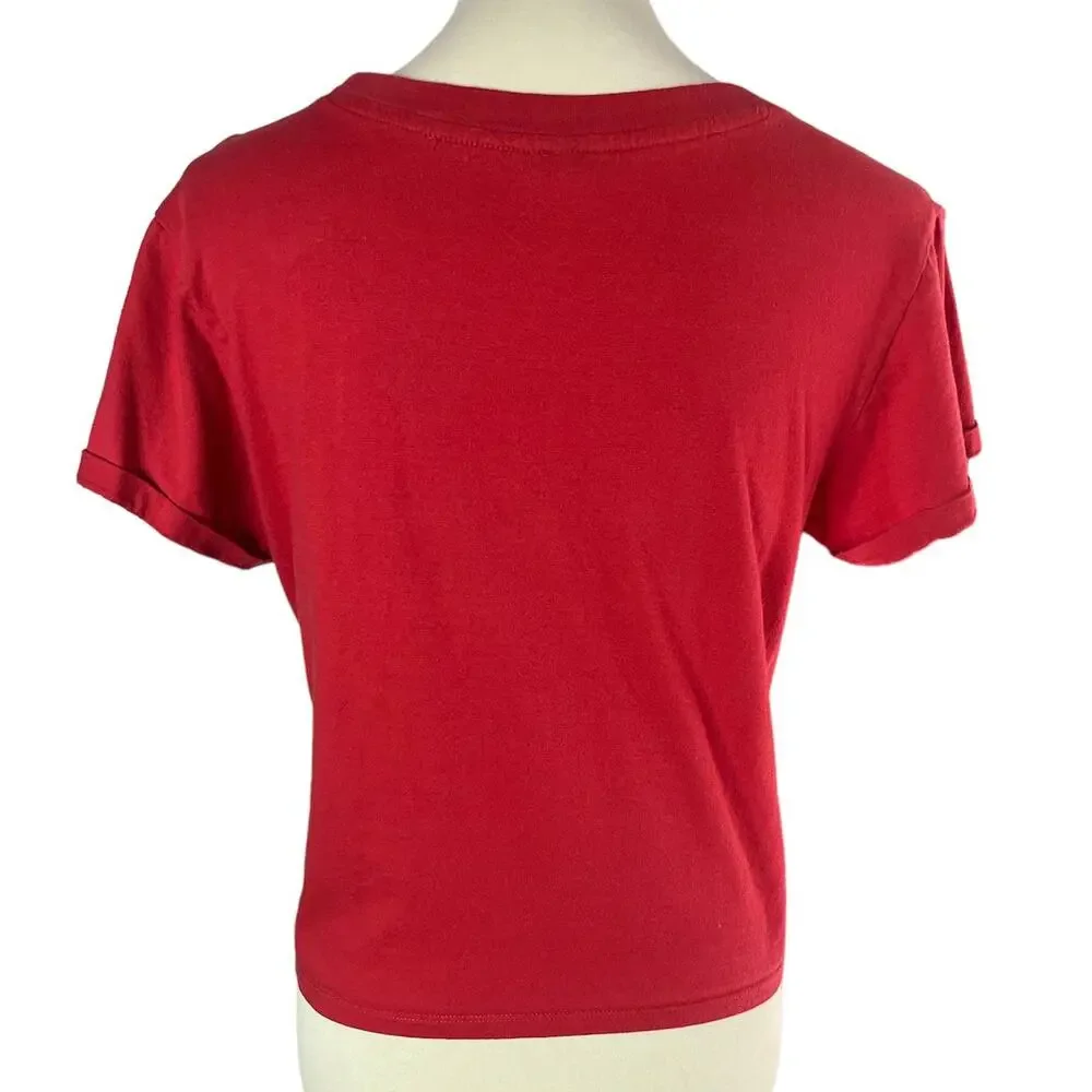 Girl's Good Vibes Only red T-shirt